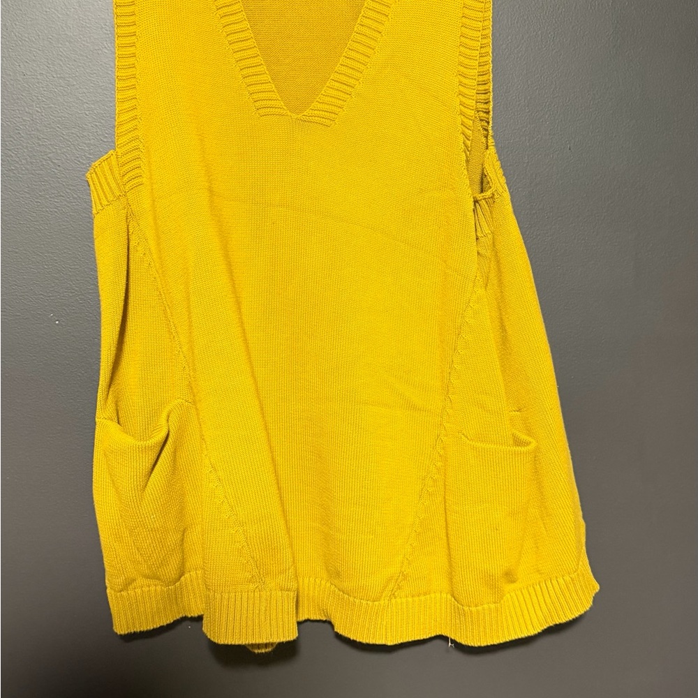 Yellow/Green Oversized Women's Sweater Vest